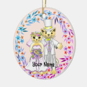 Ornement de mariée et de chambre de chat (Gauche)