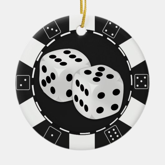 Ornement de matrices de jeton de poker (Devant)