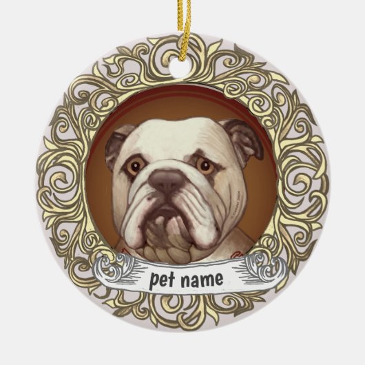 ornement de mémoire affectueuse de Bouledogue (Devant)