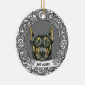 Ornement de mémoire affectueuse Doberman (Droite)