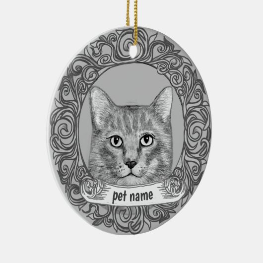 Ornement de mémoire affectueuse pour chat (Droite)