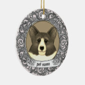 Ornement de mémoire affectueuse pour chien Corgi g (Droite)