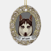 ornement de mémoire affectueuse pour Husky sibérie (Droite)