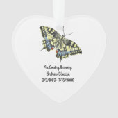 Ornement de mémorial de papillon personnalisé (devant)