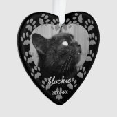 Ornement de Memorial d'empreinte de patte à jamais (devant)