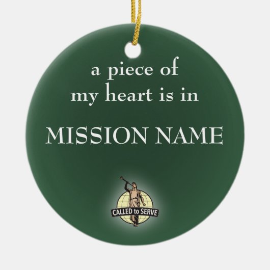 Ornement de missionnaire de LDS. personnalisable (Devant)