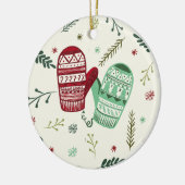 Ornement de mitaines de Noël (Gauche)