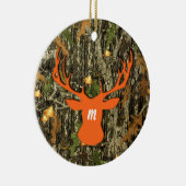 Ornement de monogramme de cerfs communs de chasse (Droite)