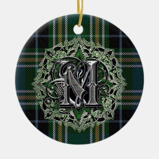 Ornement de monogramme de plaid de clan de (Devant)