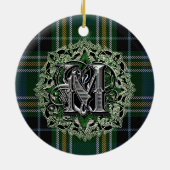 Ornement de monogramme de plaid de clan de (Dos)