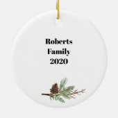 Ornement de monogramme R personnalisé (Dos)