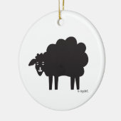 Ornement de mouton noir et blanc (Gauche)