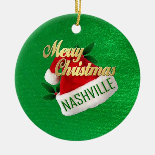 Ornement de Nashville de Joyeux Noël (Devant)