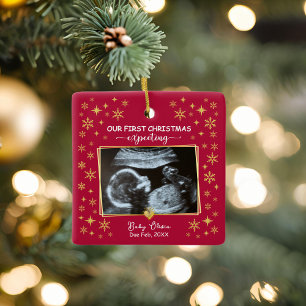 Ornement de Noël 1ère échographie pour futur bébé