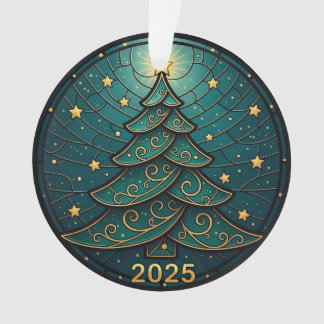 Ornement de Noël 2025 Faux Verre Cathédrale Eff. 2