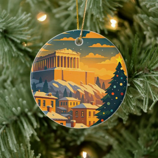 Ornement de Noël à Athènes • Grèce festive (Arbre)