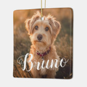 Ornement de Noël à écriture simple pour chien (Gauche)
