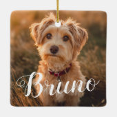 Ornement de Noël à écriture simple pour chien (Dos)