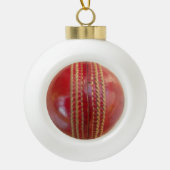 Ornement de Noël à la balle de cricket, (Devant)