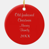 Ornement de Noël à l'ancienne Père Noël (Dos)