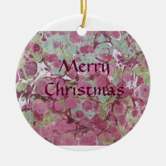 Ornement de Noël à motif marbré (Devant)