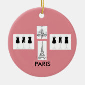 Ornement de Noël à thème rose (Devant)