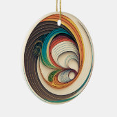 Ornement de Noël Abstrait coloré (Droite)