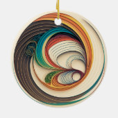 Ornement de Noël Abstrait coloré (Dos)