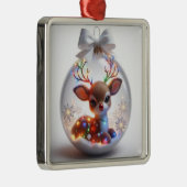 Ornement de Noël adorable avec rennes festifs (Droite)