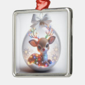 Ornement de Noël adorable avec rennes festifs (Gauche)