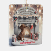 Ornement de Noël allemand Dachshund 3D (Droite)