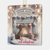 Ornement de Noël allemand Dachshund 3D (Gauche)