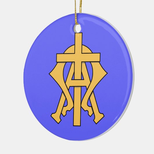 Ornement de Noël Alpha & Oméga (Gauche)