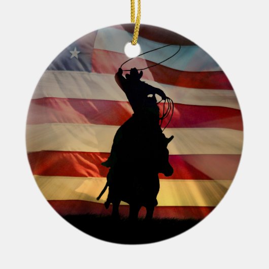 Ornement de Noël américain Cowboy (Devant)