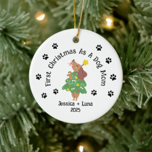 Ornement de Noël Amoureux des chiens personnalisé