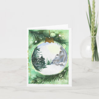 Ornement de Noël, Aquarelle originale imprimée