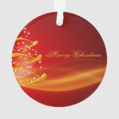 Ornement de Noël Arbre Doré Rouge (dos)