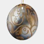 Ornement de Noël argent et or (Gauche)