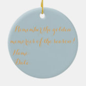 Ornement de Noël argent et or (Dos)