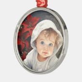 Ornement de Noël Arrière - plan floral personnalis (Gauche)