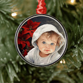 Ornement de Noël Arrière - plan floral personnalis