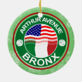 Ornement de Noël Arthur Avenue Bronx Italien (Dos)