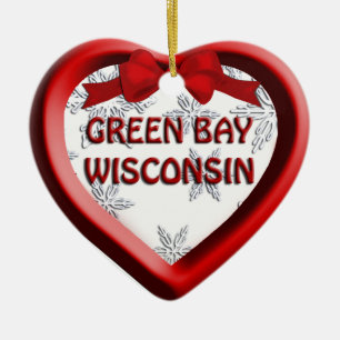 Ornement de Noël au coeur de Green Bay Wisconsin