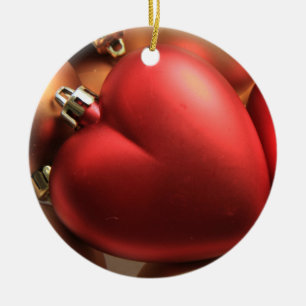 Ornement de Noël au coeur rouge