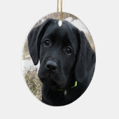 Ornement de Noël au Labrador noir (Droite)