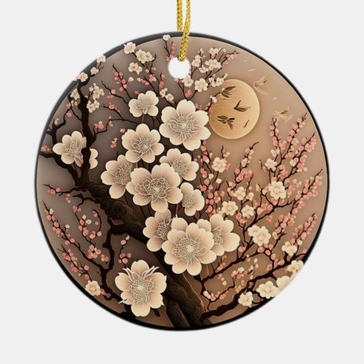 Ornement de Noël avec fleurs et soleil (Devant)