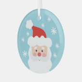 Ornement de Noël avec le Père Noël et flocons de n (Avant gauche)