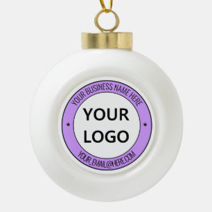 Ornement de Noël avec logo et texte personnalisés 