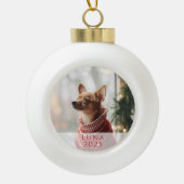 Ornement de Noël avec photo de l'animal de compagn (Devant)