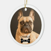 Ornement de Noël avec photo de souvenir d'animal d (Gauche)